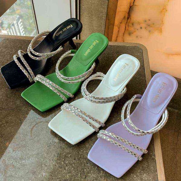 slippers thin high heels female slides rhinestone 2022 casual ladies pumps sandals square toe diamond shoes for women 220518, Black
slippers thin high heels female slides rhinestone 2022 casual ladies pumps sandals square toe diamond shoes for women 220518, Black