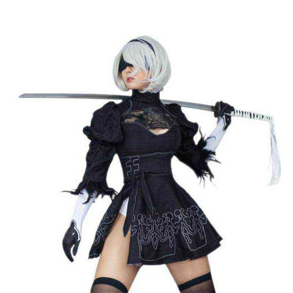 nier automata 2b cosplay suit anime women outfit disguise come set fancy halloween girls party black dress l220714, Black;red
nier automata 2b cosplay suit anime women outfit disguise come set fancy halloween girls party black dress l220714, Black;red
