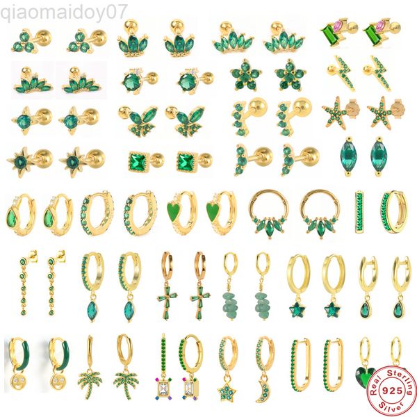 inmaker green cubic zircon 925 sterling silver d earrings for women collar piercing round earrings female jewelry pendients l220810, Golden;silver
inmaker green cubic zircon 925 sterling silver d earrings for women collar piercing round earrings female jewelry pendients l220810, Golden;silver