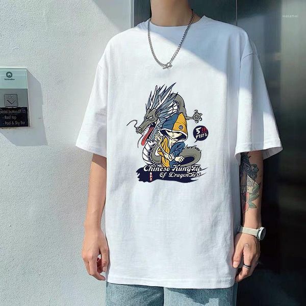 men's t-shirts trendy fashionable loose five-point sleeve t-shirt summer short-sleeved half-sleeved clothes, White;black
men's t-shirts trendy fashionable loose five-point sleeve t-shirt summer short-sleeved half-sleeved clothes, White;black