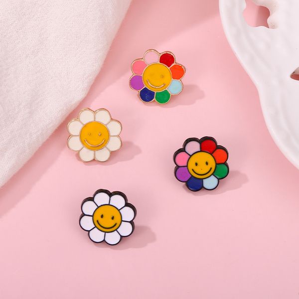 sunflower enamel pin badge daisy smiley metal brooch rainbow custom lapel pin backpack gifts women kids jewelry accessories, Gray
sunflower enamel pin badge daisy smiley metal brooch rainbow custom lapel pin backpack gifts women kids jewelry accessories, Gray
