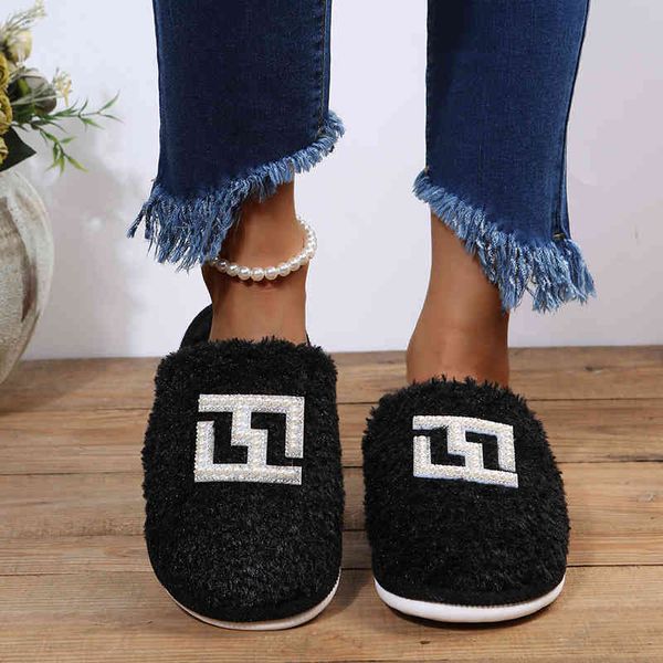designer shoes net red fur slippers women's 2022 autumn and winter new plush home pearl flat bottom warm wrap cotton, Black
designer shoes net red fur slippers women's 2022 autumn and winter new plush home pearl flat bottom warm wrap cotton, Black