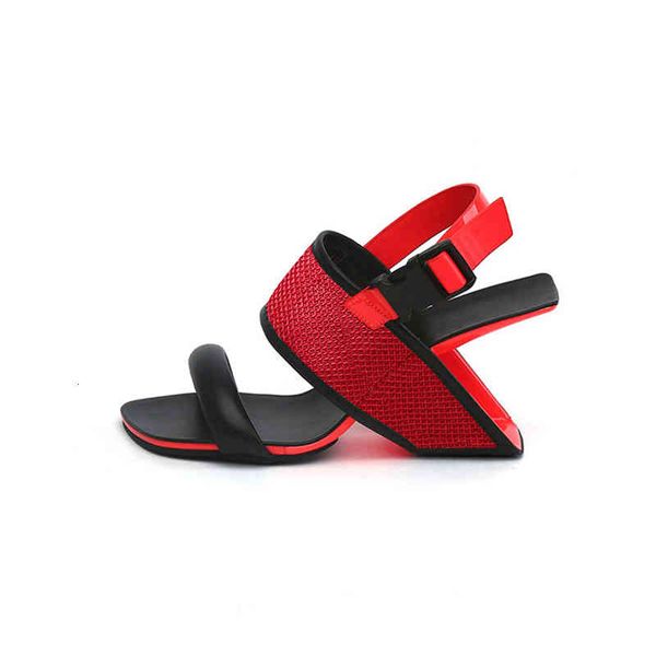 sandals summer word belt style strange shoes female personality mixed colors buckle strap sandals high heel simple mesh, Black
sandals summer word belt style strange shoes female personality mixed colors buckle strap sandals high heel simple mesh, Black