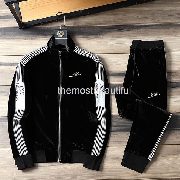 men's tracksuits golden velvet leisure sports men's fashion two-piece large size, Gray
men's tracksuits golden velvet leisure sports men's fashion two-piece large size, Gray