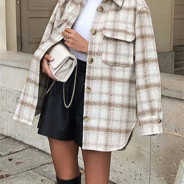 vintage women soft tweed jacket springautumn fashion ladies elegant loose jackets streetwear girls oversize outwear 220722, Black;brown
vintage women soft tweed jacket springautumn fashion ladies elegant loose jackets streetwear girls oversize outwear 220722, Black;brown