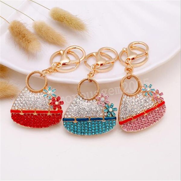 pink blue crystal flower bag shaped keychain rhinestone women handbag holder keyring pendant key chain jewelry, Slivery;golden
pink blue crystal flower bag shaped keychain rhinestone women handbag holder keyring pendant key chain jewelry, Slivery;golden