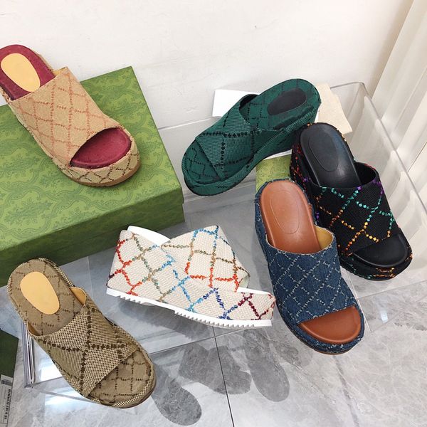 women paris slippers designer wedge pattern embroidery g letters beach casual slides flip flops ladies platform thick bottom increase non-sl, Black
women paris slippers designer wedge pattern embroidery g letters beach casual slides flip flops ladies platform thick bottom increase non-sl, Black