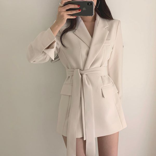 vintage bandage women blazer turndown collar sashes women jacket elegant slim outerwear 2022 autumn full sleeve blazers jacket, White;black
vintage bandage women blazer turndown collar sashes women jacket elegant slim outerwear 2022 autumn full sleeve blazers jacket, White;black
