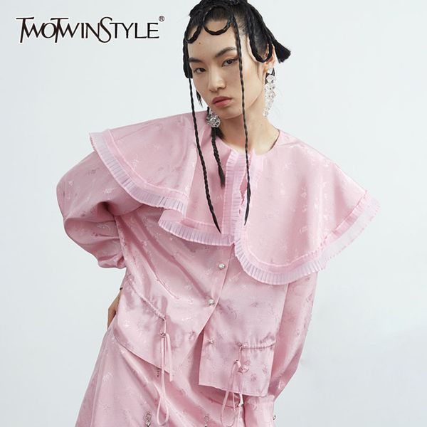 sweet print drawstring shirt for women o neck long sleeve loose casual blouse female fashion clothing spring 210423, White
sweet print drawstring shirt for women o neck long sleeve loose casual blouse female fashion clothing spring 210423, White