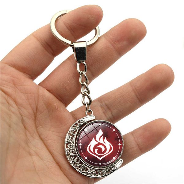 keychains genshin impact keychain 360 degrees rotated moon pendant game eye of god metal key chain ring for men women cute charms, Silver
keychains genshin impact keychain 360 degrees rotated moon pendant game eye of god metal key chain ring for men women cute charms, Silver