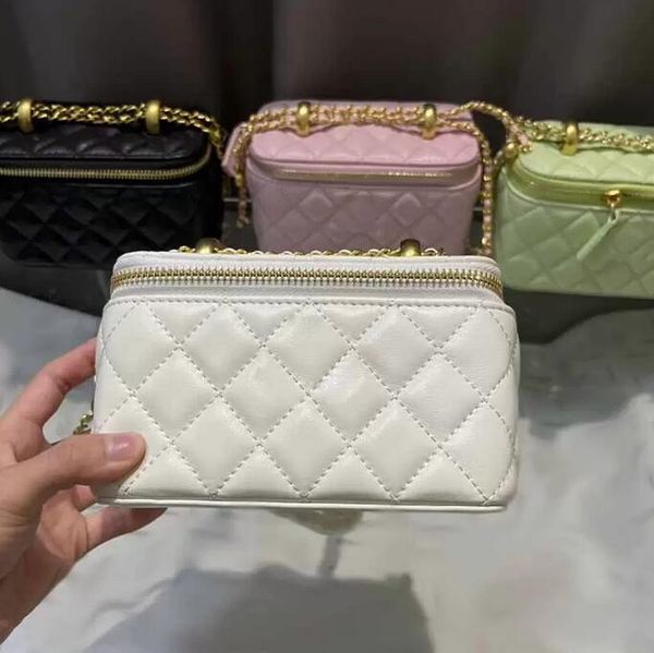 sw 17cm women cosmetic box bag designer bags genuine leather solid color classic handbags gold-tone bimetallic balls chains zipper crossbody
sw 17cm women cosmetic box bag designer bags genuine leather solid color classic handbags gold-tone bimetallic balls chains zipper crossbody
