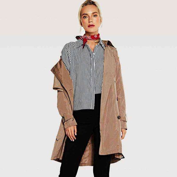 women's trench coats 2021 classic double breasted coat spring and autumn medium long fashion windbreaker thin outwear plus size solid t, Tan;black
women's trench coats 2021 classic double breasted coat spring and autumn medium long fashion windbreaker thin outwear plus size solid t, Tan;black