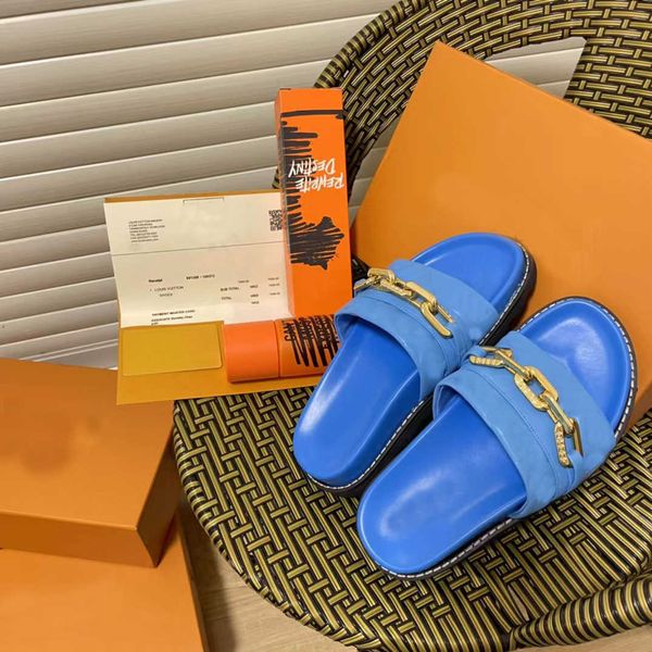 designer sunset comfort slippers chain sandal embossed calfskin sandals comforts flat slides fashion platform slipper, Black
designer sunset comfort slippers chain sandal embossed calfskin sandals comforts flat slides fashion platform slipper, Black