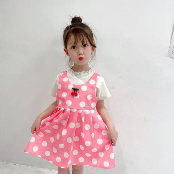 2022 summer new short sleeve dot dress girls children's skirts fashion 100% cotton soft comfortable girls a-line princess dresses, Red;yellow 
2022 summer new short sleeve dot dress girls children's skirts fashion 100% cotton soft comfortable girls a-line princess dresses, Red;yellow