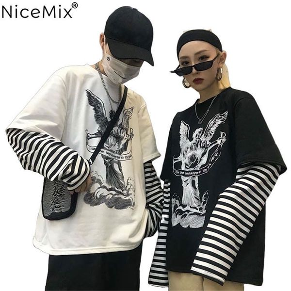 nicemix spring harajuku tshirt women patchworked print gothic long sleeve tshirt women korean clothes sudadera para mujer t200110, White
nicemix spring harajuku tshirt women patchworked print gothic long sleeve tshirt women korean clothes sudadera para mujer t200110, White