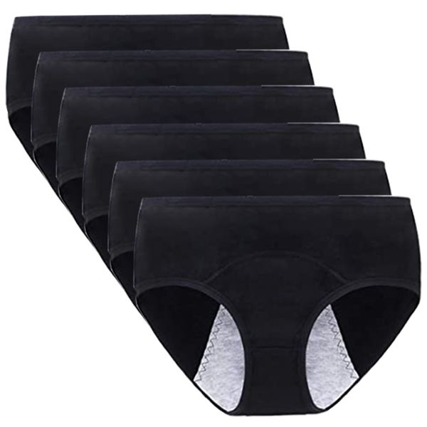 6 pcs women menstrual panties leak proof period briefs ladies cotton lingerie ma'am comfortable physiological underwear 220426, Black;pink
6 pcs women menstrual panties leak proof period briefs ladies cotton lingerie ma'am comfortable physiological underwear 220426, Black;pink