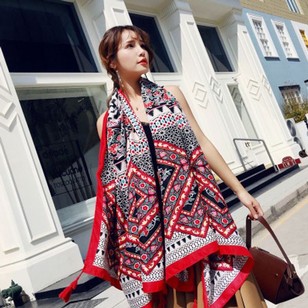Ethnic Style Scarf Women S Thickened Twill Cotton Printed Air Conditioning Warm Wear Anti-DDoS Sun-Proof Shawl Scarf
Ethnic Style Scarf Women S Thickened Twill Cotton Printed Air Conditioning Warm Wear Anti-DDoS Sun-Proof Shawl Scarf