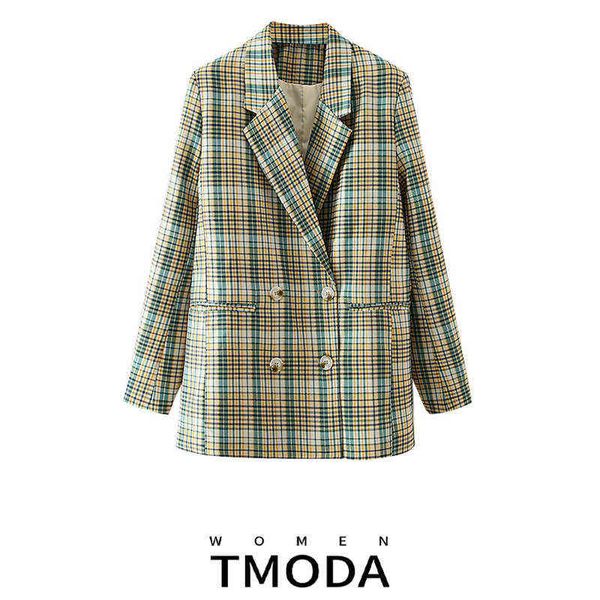 suit tmoda344 blazer women 2022 fashion cheque office wear double breasted jack, White;black
suit tmoda344 blazer women 2022 fashion cheque office wear double breasted jack, White;black