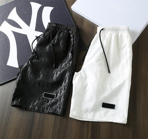 european station ice silk quick drying shorts men 2022 summer trend print thin casual sports men's five pants, White;black
european station ice silk quick drying shorts men 2022 summer trend print thin casual sports men's five pants, White;black