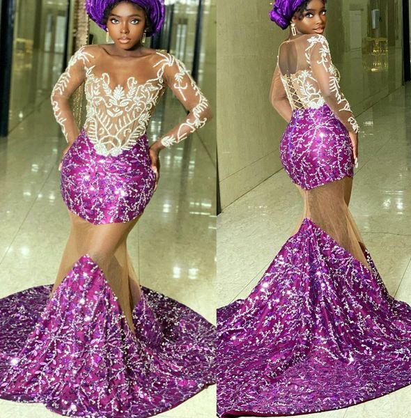 2022 plus size arabic aso ebi purple mermaid sparkly prom dresses lace beaded evening formal party second reception birthday engagement gown, Black
2022 plus size arabic aso ebi purple mermaid sparkly prom dresses lace beaded evening formal party second reception birthday engagement gown, Black