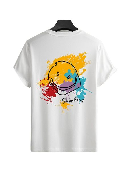 men expression & slogan graphic tee r9jc#, White;black