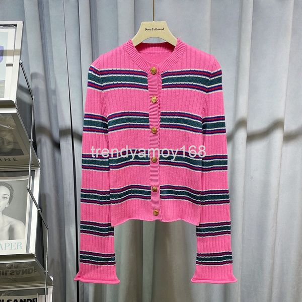 women's knits & tees yang chaoyue's same trumpet sleeve sweater sweet temperament gold button pink pinstripe slim cardigan, White
women's knits & tees yang chaoyue's same trumpet sleeve sweater sweet temperament gold button pink pinstripe slim cardigan, White