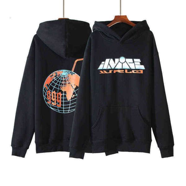 2022 vlones fashion men's and women's same style couple's pullover and plush hoodie, Black