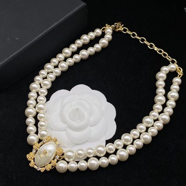 luxury famous brand designer pendant necklace doubel layer pearl chain short choker for women jewelry, Silver
luxury famous brand designer pendant necklace doubel layer pearl chain short choker for women jewelry, Silver