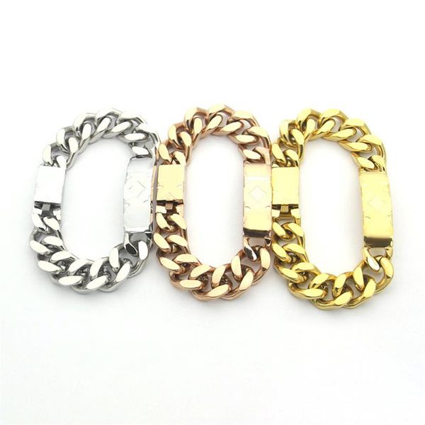 four which produce whole style v square thick bracelet male ms titanium steel bracelet2440, Black
four which produce whole style v square thick bracelet male ms titanium steel bracelet2440, Black