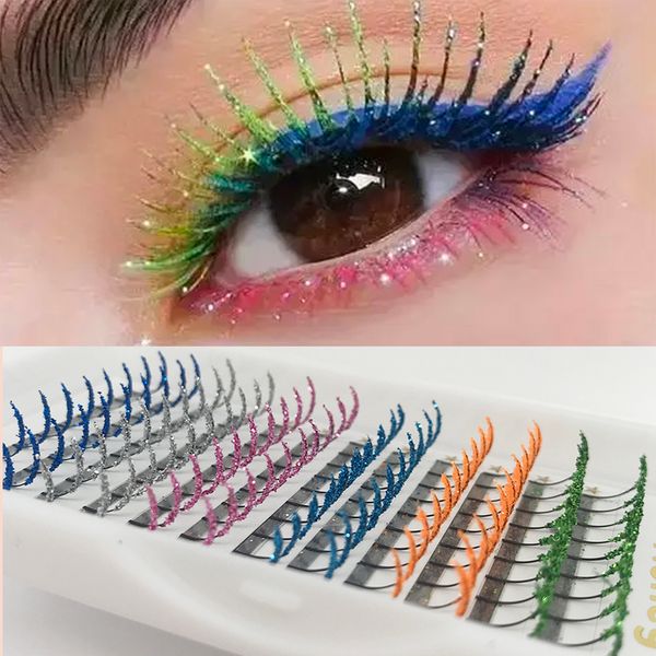 12 rows mix color fashion glitter fluffy fairy spikes false eyelashes shiny fancy diamond colorful eyelash extension for make up 0704
12 rows mix color fashion glitter fluffy fairy spikes false eyelashes shiny fancy diamond colorful eyelash extension for make up 0704