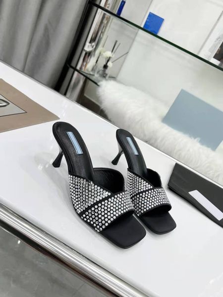 satin slippers with imitation crystal trim heels brand triangle much face imitativel builds light and shadow style rainbow dazzle color styl, Black
satin slippers with imitation crystal trim heels brand triangle much face imitativel builds light and shadow style rainbow dazzle color styl, Black