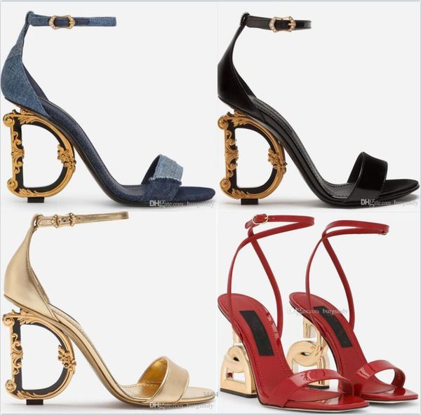 Image of Famous Summer Brands Women Keira Sandals Shoes Pop Logo High Heel Sandals Patent Leather Black Lady Gladiator Sandalias Party Wdding Dress shoes sandal designer bag
