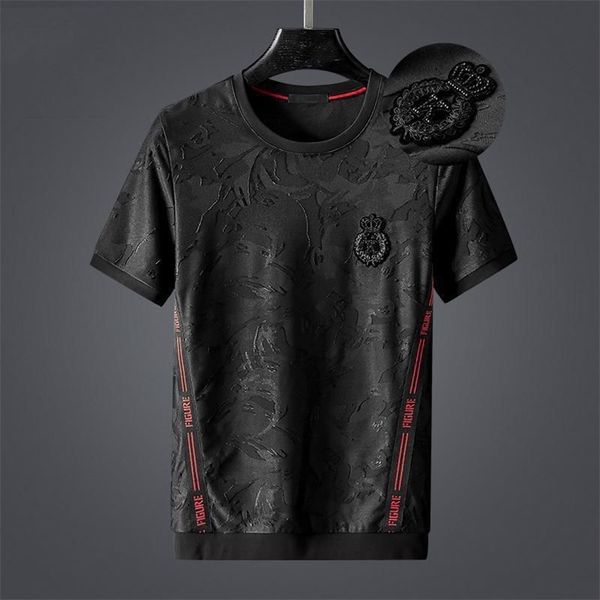 designer luxury fashion brand men s short sleeve t shirt personalized jacquard embroidery plus half bottoming 220620, White;black
designer luxury fashion brand men s short sleeve t shirt personalized jacquard embroidery plus half bottoming 220620, White;black