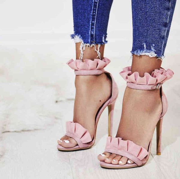 ruffle high heels sandals women cross strappy sandals women summer shoes woman instagram sandals season t220730, Black
ruffle high heels sandals women cross strappy sandals women summer shoes woman instagram sandals season t220730, Black