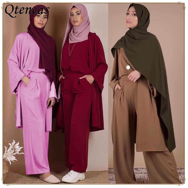 ramadan muslim sets abaya dubai plain turkey 3 piece set women hijab dress and pants islam clothing musulman ensembles, Red
ramadan muslim sets abaya dubai plain turkey 3 piece set women hijab dress and pants islam clothing musulman ensembles, Red