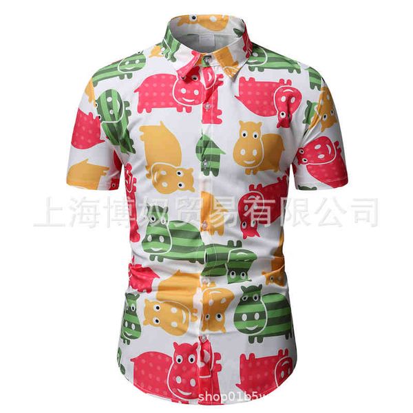 men's casual shirts 2022 summer men's fashion shirt youth short sleeve shirt s0vn, White;black
men's casual shirts 2022 summer men's fashion shirt youth short sleeve shirt s0vn, White;black