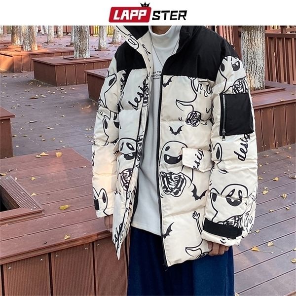 lappster men japanese streetwear black puffer jacket mens harajuku patchwork winter bubble coats male ghost hip hop parka 201126
lappster men japanese streetwear black puffer jacket mens harajuku patchwork winter bubble coats male ghost hip hop parka 201126