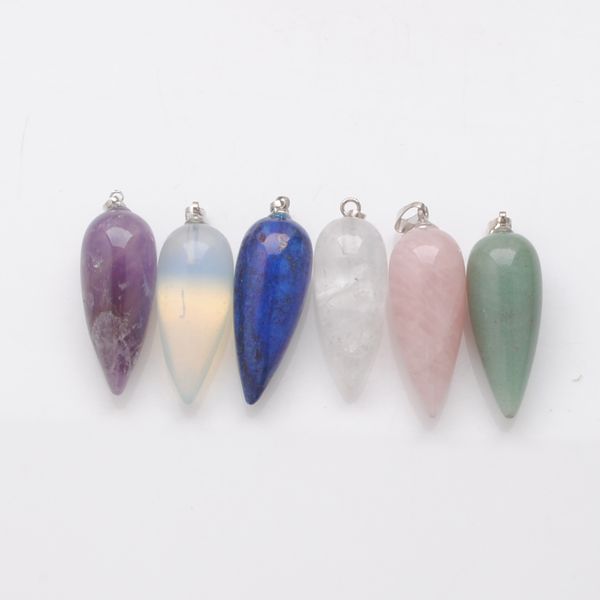 popular fashion stone pendants women man jewelry drop-shaped natural raw gem stone amethyst lapis opal crystal dbn405, Silver
popular fashion stone pendants women man jewelry drop-shaped natural raw gem stone amethyst lapis opal crystal dbn405, Silver