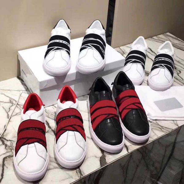designer shoes luxury leather sneaker paris signature knots trainers for men women elastic bands 4g webbing sneakers size 35-45 no68, Black
designer shoes luxury leather sneaker paris signature knots trainers for men women elastic bands 4g webbing sneakers size 35-45 no68, Black