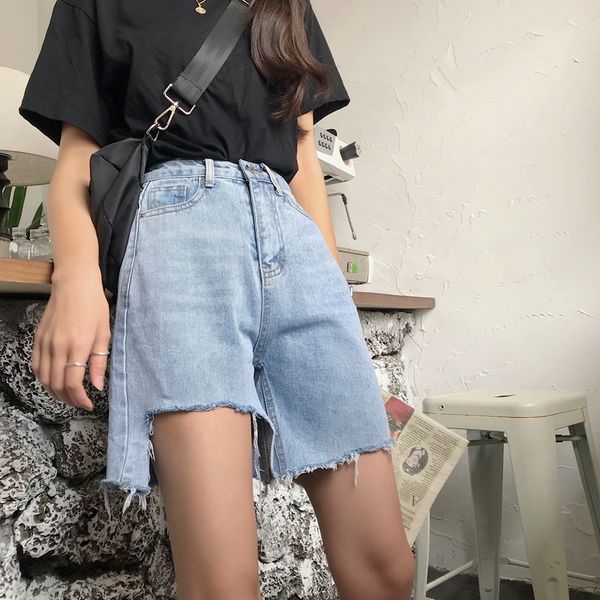 women's jeans streetwear blue denim shorts fashion vintage irregular cutting woman high waist casual boyfriends vaqueros
women's jeans streetwear blue denim shorts fashion vintage irregular cutting woman high waist casual boyfriends vaqueros