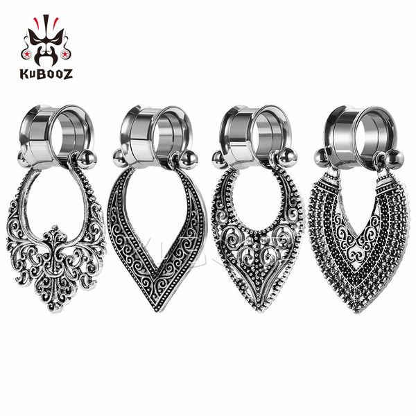 kubooz stainless steel trumpet with retro pattern pendant ear plugs tunnels piercing body jewelry earring gauges stretchers expanders wholes, Silver
kubooz stainless steel trumpet with retro pattern pendant ear plugs tunnels piercing body jewelry earring gauges stretchers expanders wholes, Silver