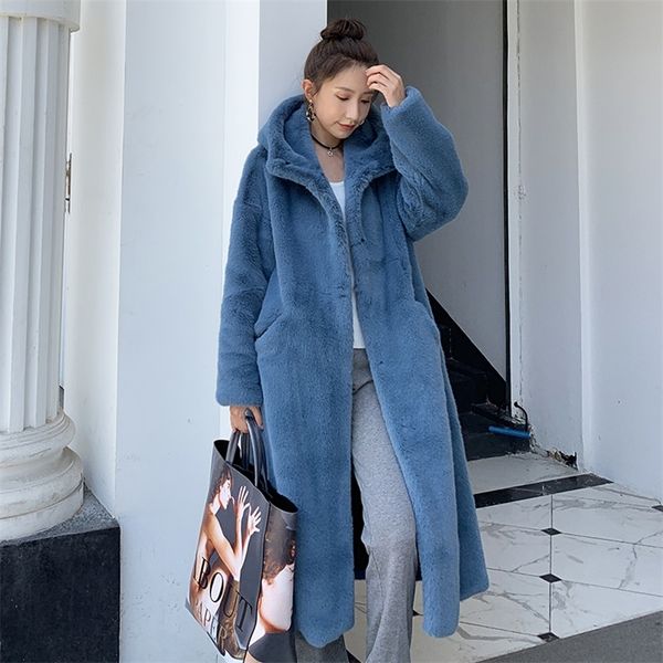 winter coat women rex rabbit hair fur coat korean hooded imitation mink hair long jacket loose thick warm faux fur jacket, Black
winter coat women rex rabbit hair fur coat korean hooded imitation mink hair long jacket loose thick warm faux fur jacket, Black