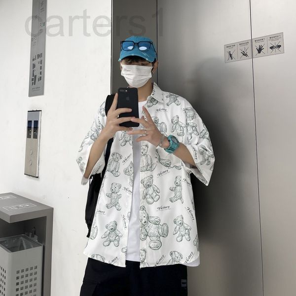 men's casual shirts designer short sleeved shirt men's 2022 new summer trend loose handsome casual seven sleeve fashion brand coat, White;black
men's casual shirts designer short sleeved shirt men's 2022 new summer trend loose handsome casual seven sleeve fashion brand coat, White;black
