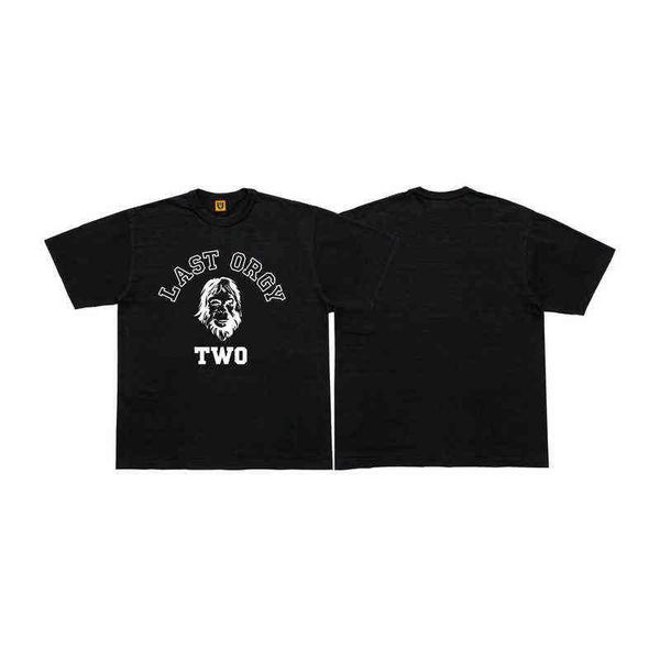 and spring summer short sleeve t-shirt trendy br human made loose versatile design with half inside, White;black
and spring summer short sleeve t-shirt trendy br human made loose versatile design with half inside, White;black
