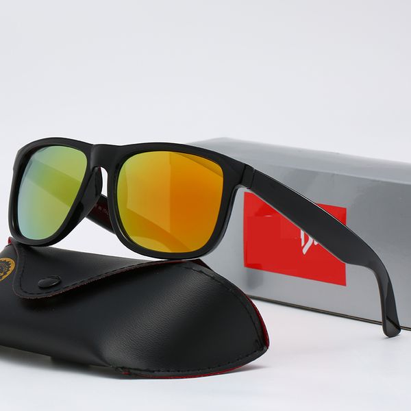 classic women designer sunglasses men square frame youthful personality blue coated lenses red mercury uv protection eye protection sports g, White;black
