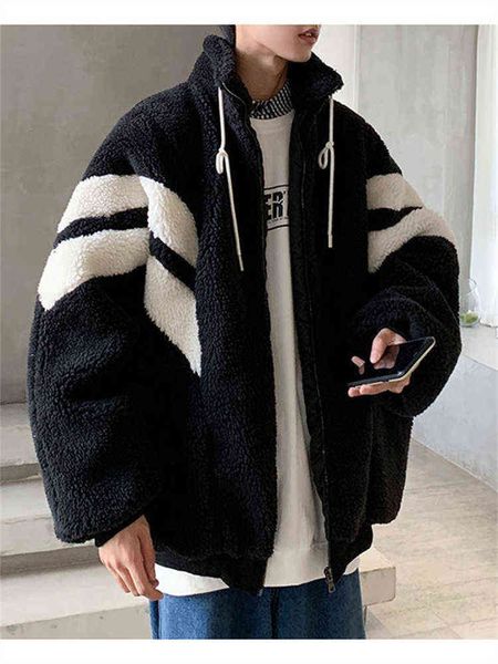 lamb velvet jacket men zipper stand collar short cardigan coat autumn winter loose casual korean turtleneck fashion female coats y220803, Black;brown
lamb velvet jacket men zipper stand collar short cardigan coat autumn winter loose casual korean turtleneck fashion female coats y220803, Black;brown