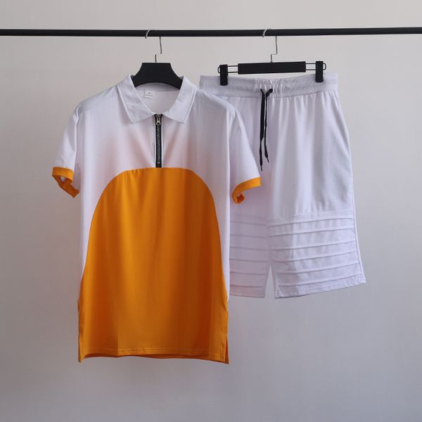 zipper lapel mens t shirts and pants 2 piece sets mens summer tracksuits casual t-shirt print letter tee skateboard clothing short sleeve 1, Gray
zipper lapel mens t shirts and pants 2 piece sets mens summer tracksuits casual t-shirt print letter tee skateboard clothing short sleeve 1, Gray