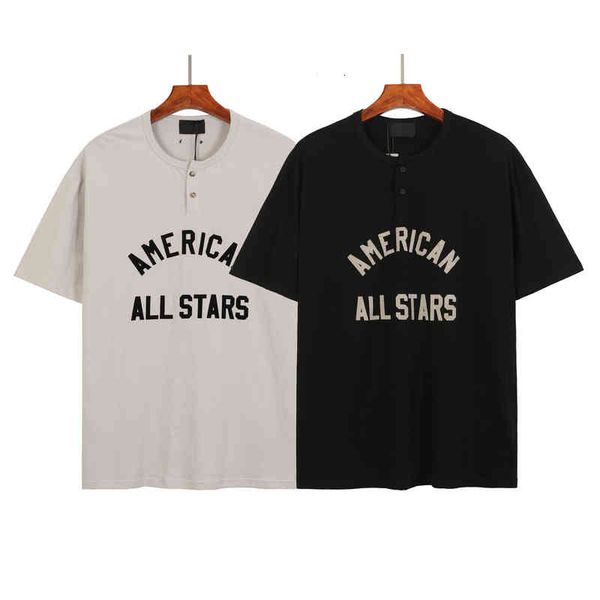 men's t-shirts spring summer fog season 7 all star english alphabet button version short sleeve, White;black
men's t-shirts spring summer fog season 7 all star english alphabet button version short sleeve, White;black