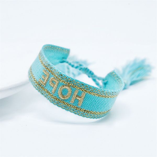 hope embroidered letter woven bracelet bohemian ribbon tassel lovers gift friendship jewelry, Golden;silver
hope embroidered letter woven bracelet bohemian ribbon tassel lovers gift friendship jewelry, Golden;silver