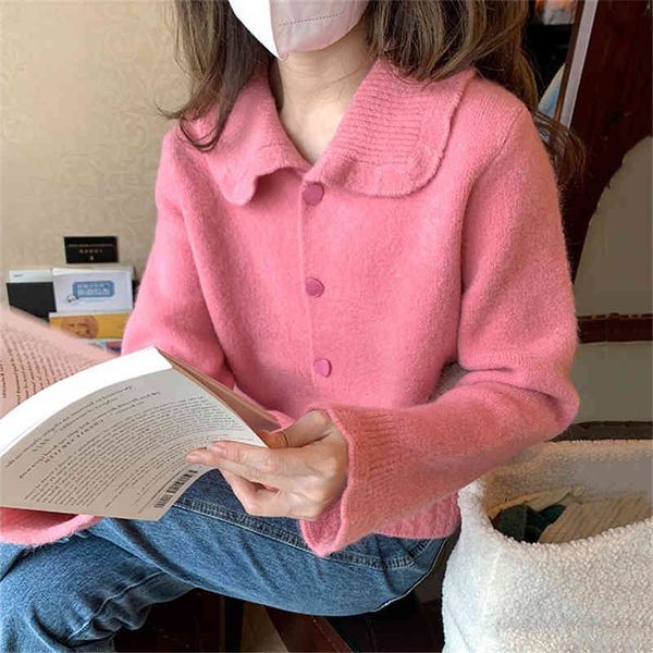 women's polos pink short cardigan sweater women's spring lazy design sense of minority soft waxy chic knitted coat 21aq, White
women's polos pink short cardigan sweater women's spring lazy design sense of minority soft waxy chic knitted coat 21aq, White